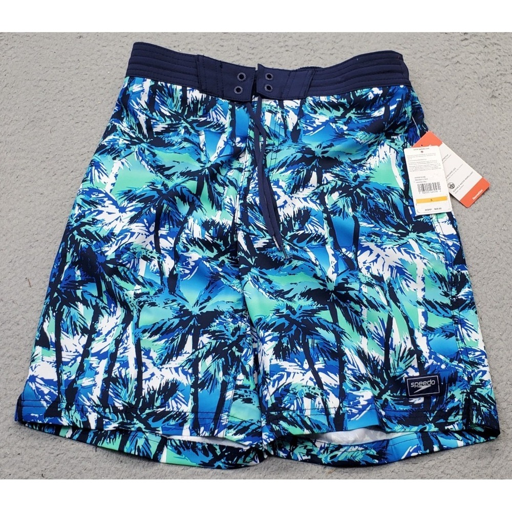 Speedo Bondi Boardshorts Mens S Multi Palm Trees Durable Water Repellent UPF 50+